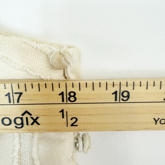 En Saison Laurent Midi Dress Cream Textured High Low Sleeveless Women's Large - Picture 12 of 16